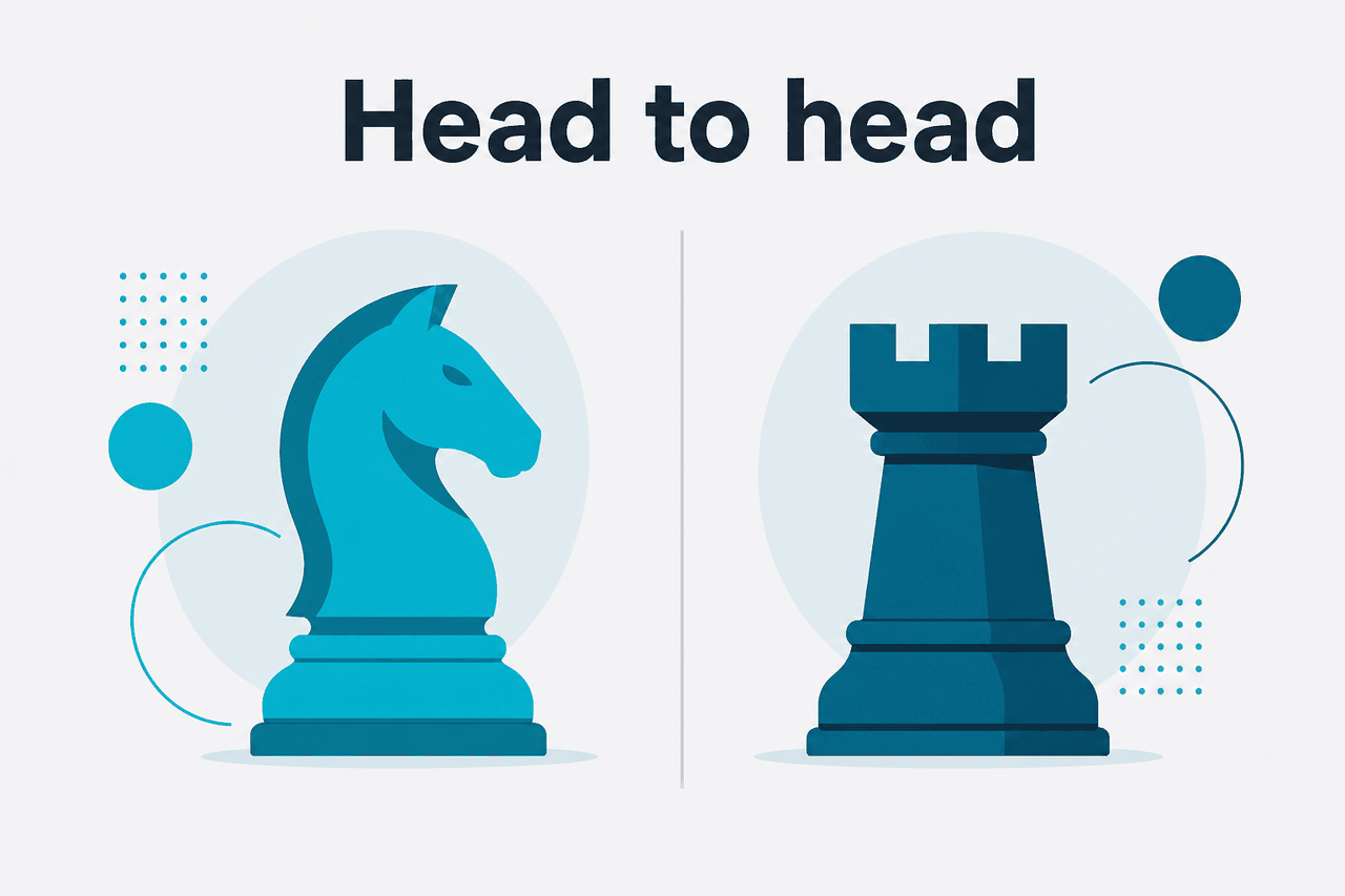 Abstract comparison layout illustration