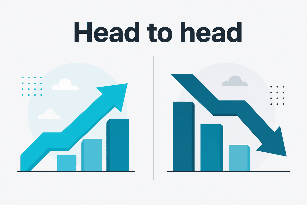 Abstract comparison layout illustration