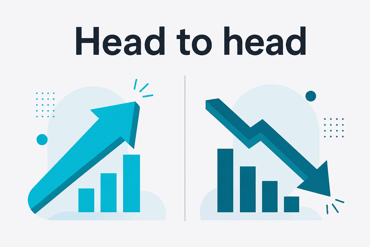 Abstract comparison layout illustration