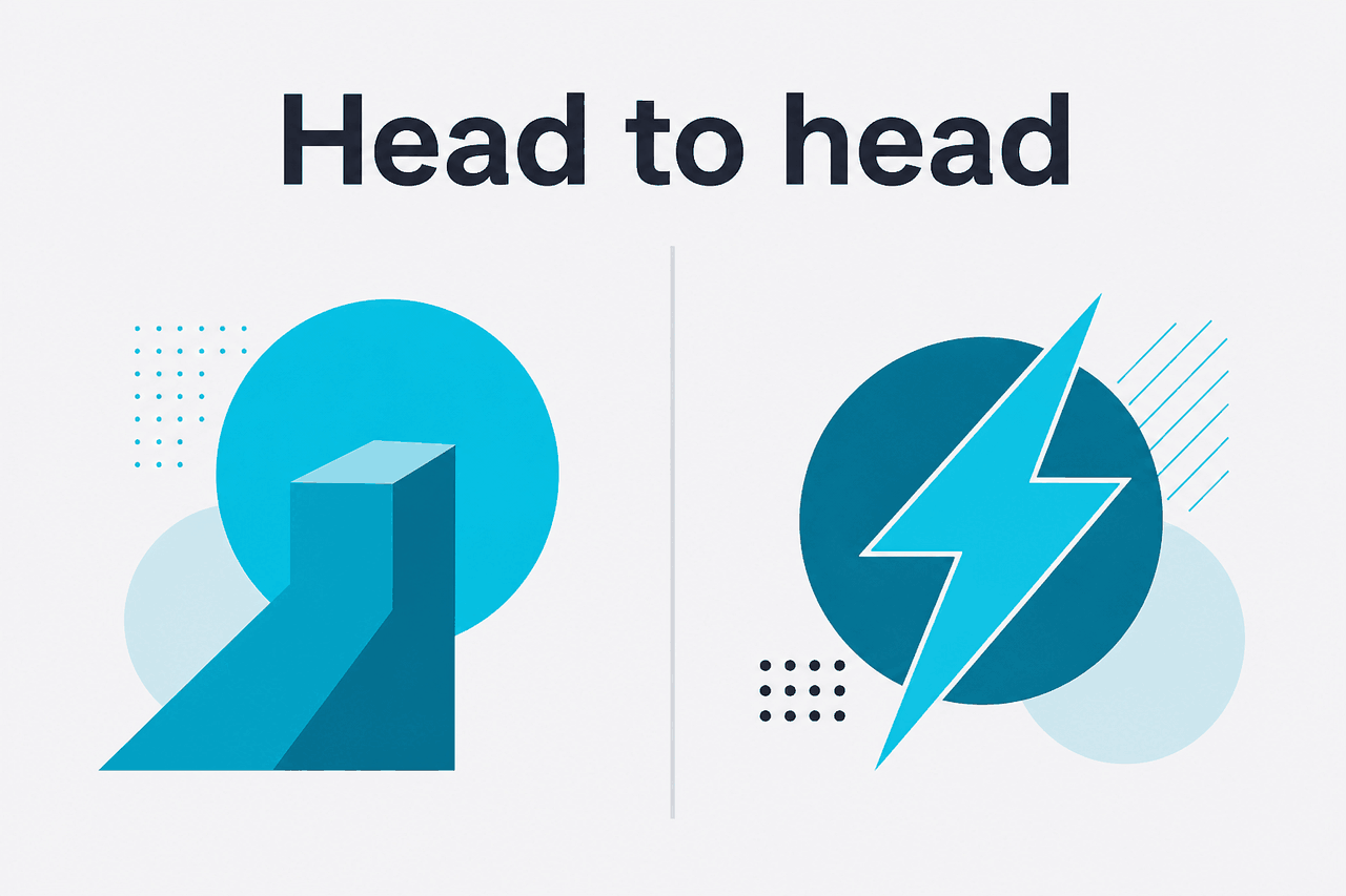 Abstract comparison layout illustration