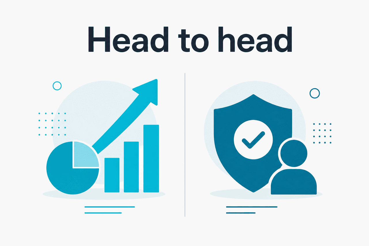 Abstract comparison layout illustration