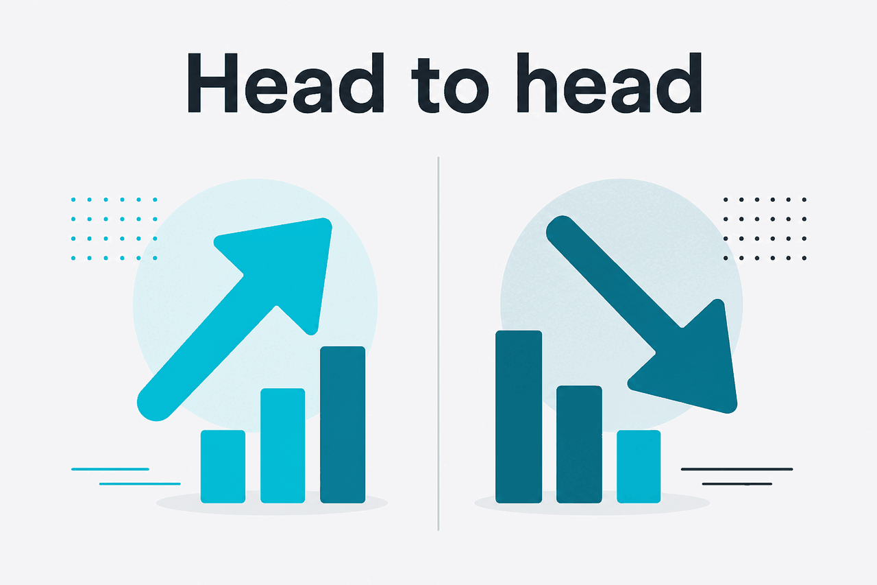 Abstract comparison layout illustration