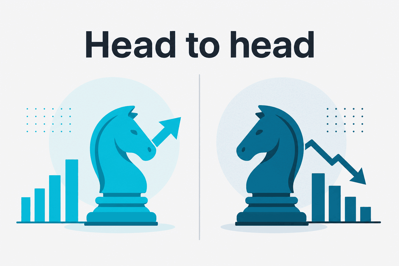 Abstract comparison layout illustration