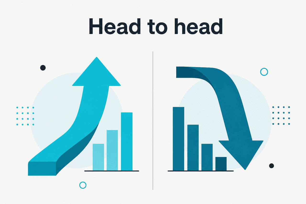 Abstract comparison layout illustration