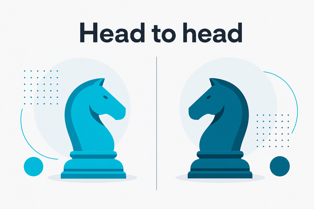 Abstract comparison layout illustration