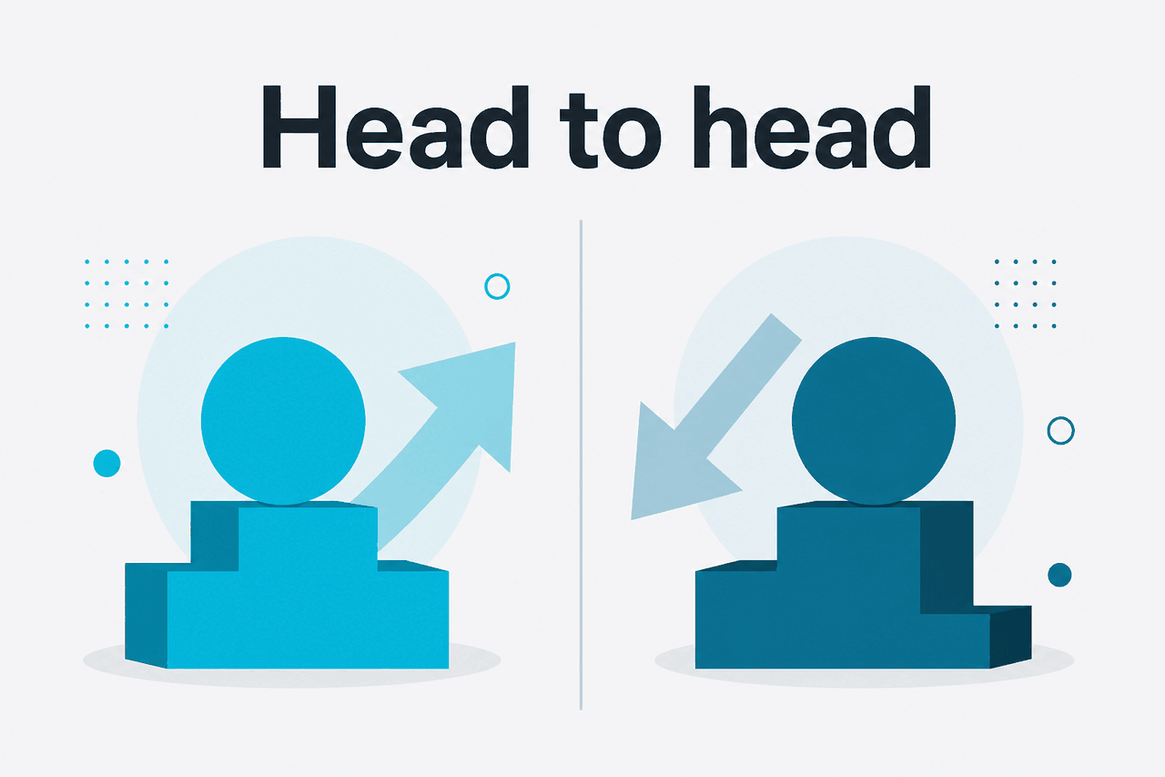 Abstract comparison layout illustration